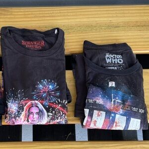 Bulk Fandom T-Shirts - Stranger Things and Doctor Who